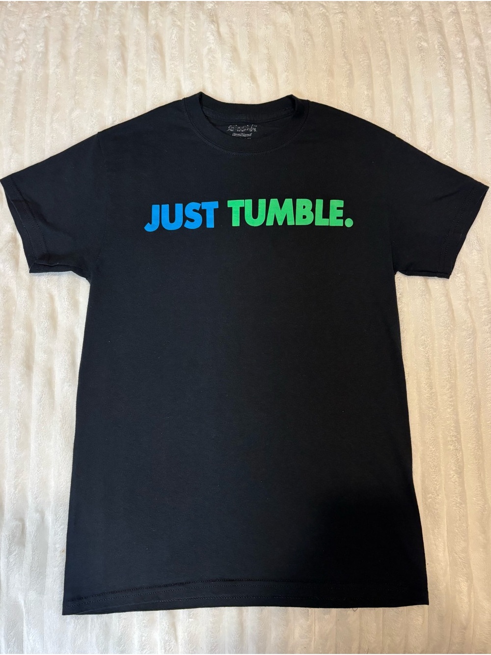 Gymnastics Cheerleading "Just Tumble" Graphic Tee Adult Size S